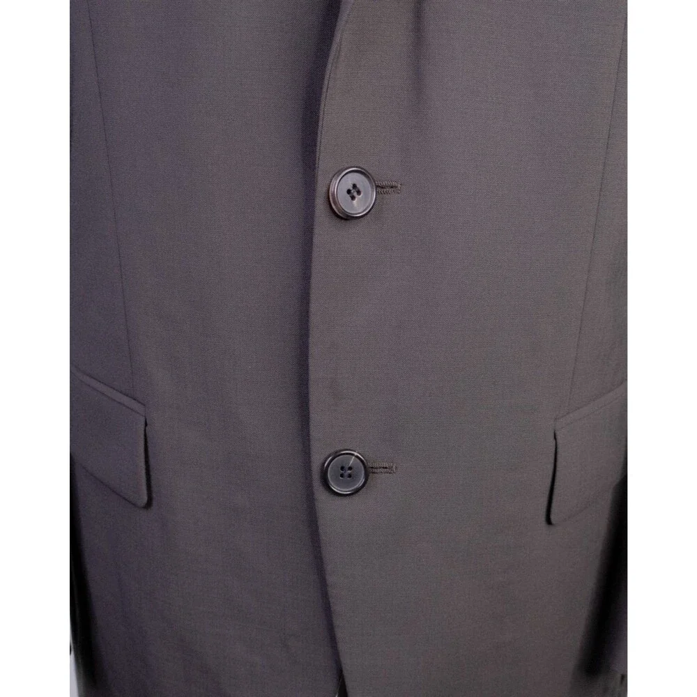 Hugo Boss 2-Pcs Solid Brown 2-Button Wool Suit Blazer Jacket Sz 40R Pants 36X31